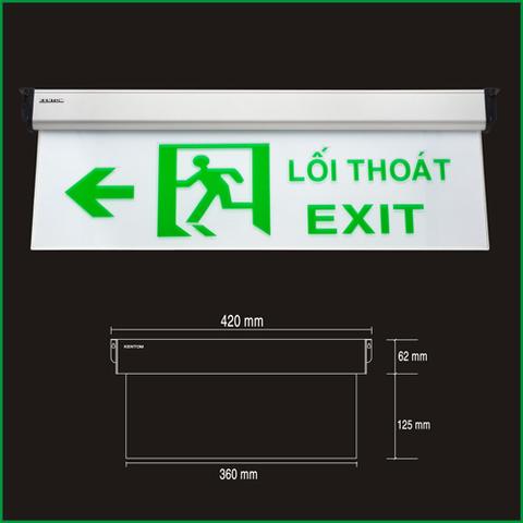 Đèn Exit - KENTOM KT660 (treo trần 2 mặt)